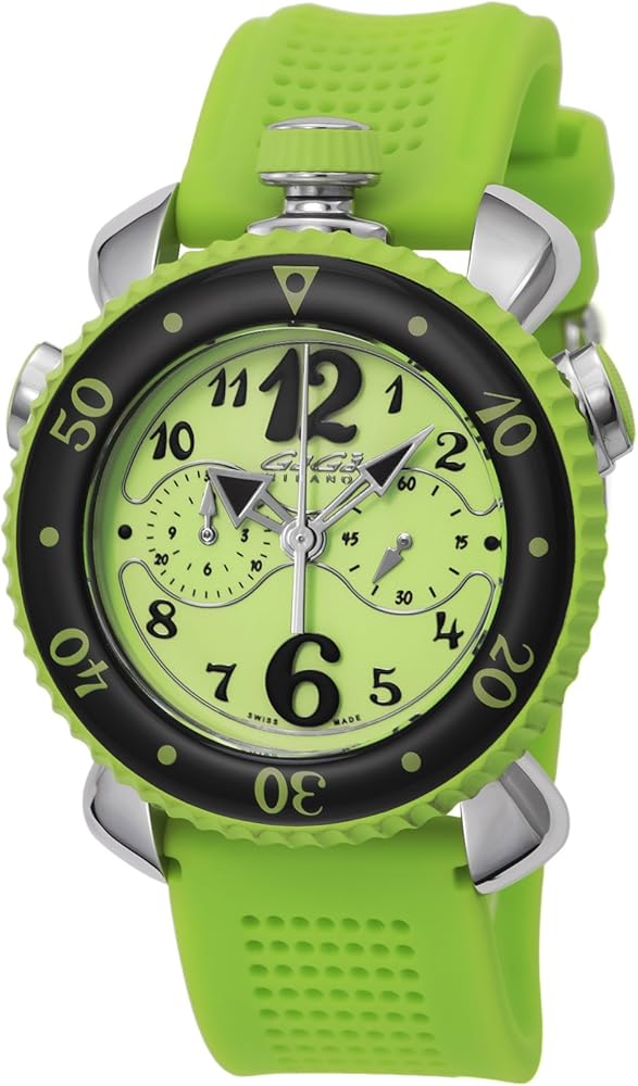 Amazon.co.jp: [ガガミラノ] 腕時計 ChronoSport45mm グリーン文字盤